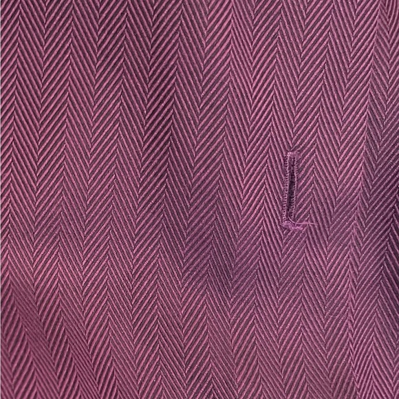 Beautiful 100% cotton, deep purple herringbone-textured blouse by Zena. - Picture 4 of 4